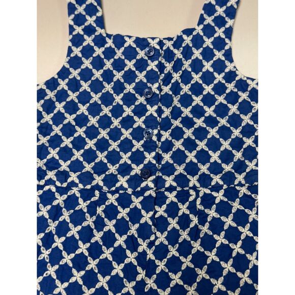 JANIE and JACK Navy/White Embroidered Button Back Jumper, Sz 2T - Picture 4 of 6